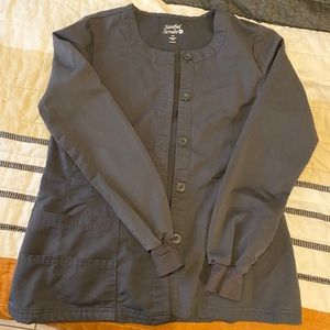 Charcoal Grey Sanibel Scrub Jacket
